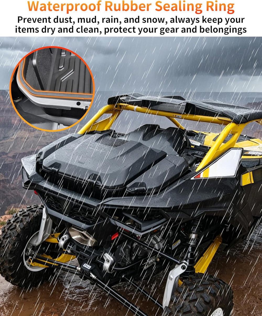 96L Rear Cargo Box & 13.5L Side Storage Boxes for Can Am Maverick R MAX X...