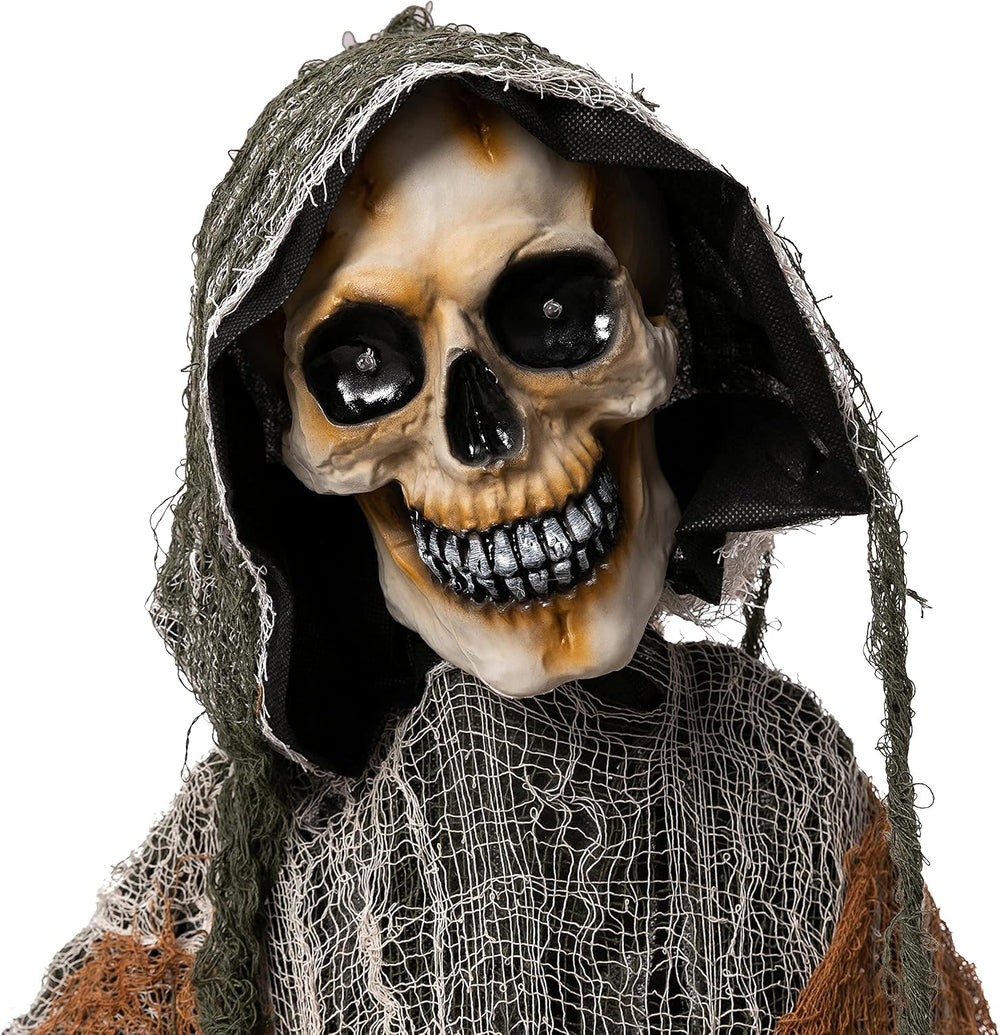 JOYIN Halloween Decorations Outdoor Life Size Animatronics Grim Reaper with C...