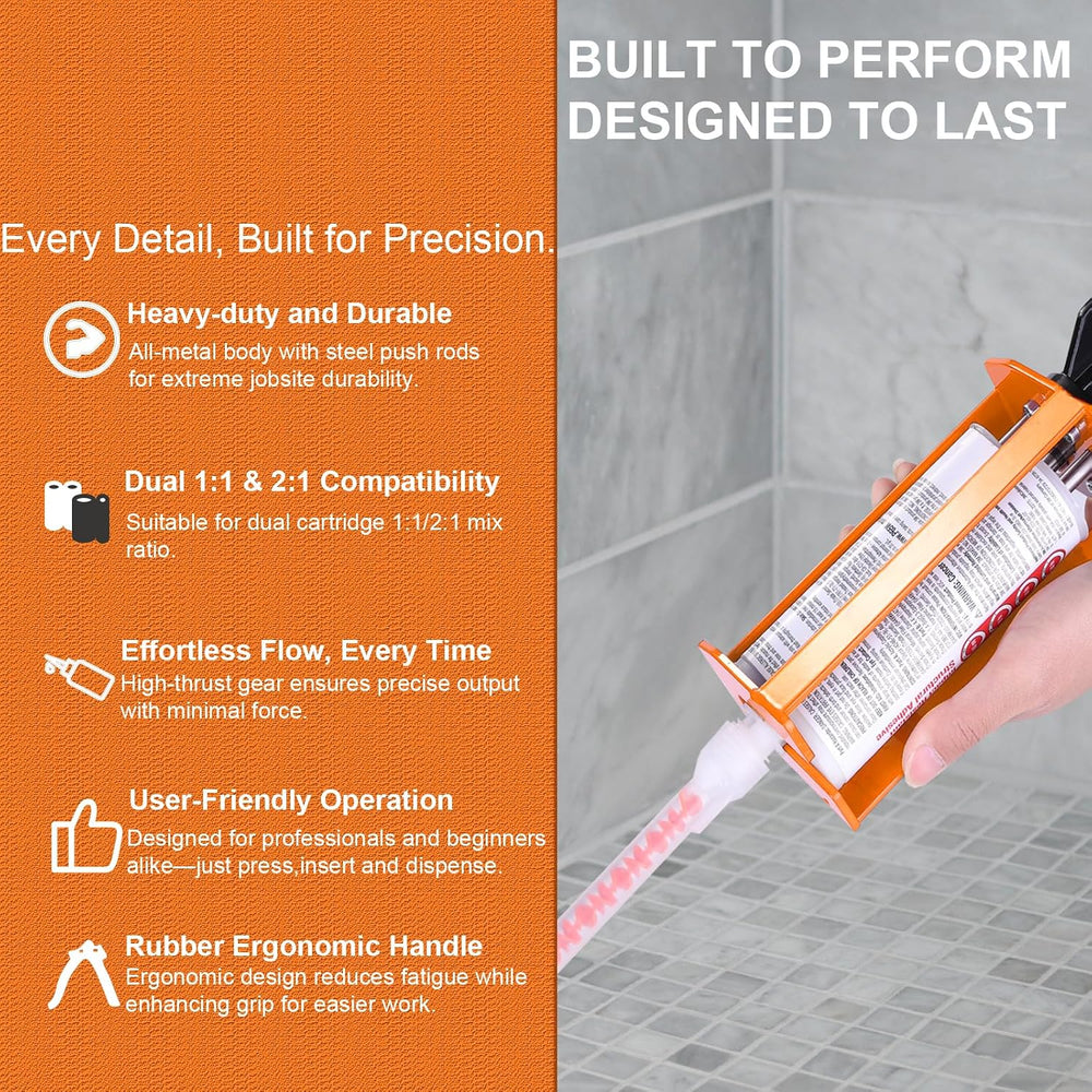 Epoxy Gun Dual Component 200ml – Manual 1:1 & 2:1 Ratio Adhesive Applicat...