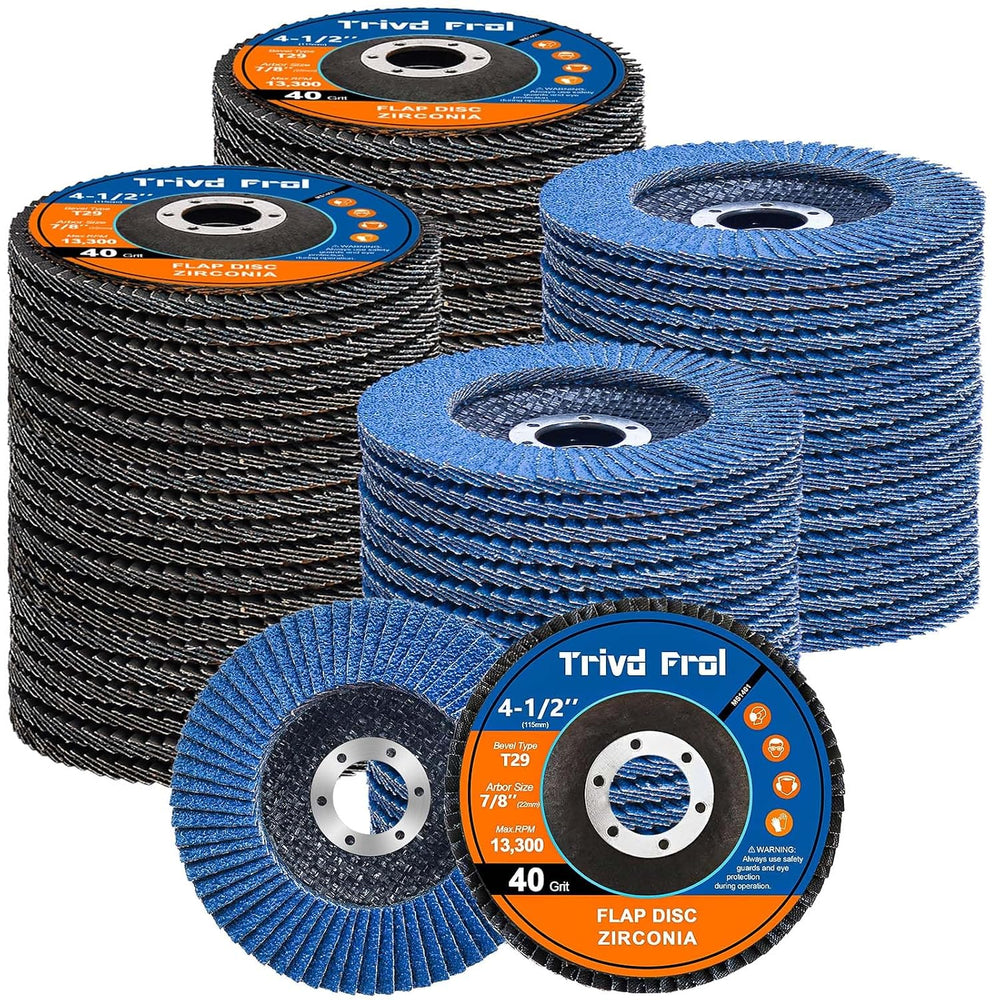 Flap Discs 4 1/2" for Angle Grinder - Trivd Frol 80 Pack 4 1/2 Flap Disc...