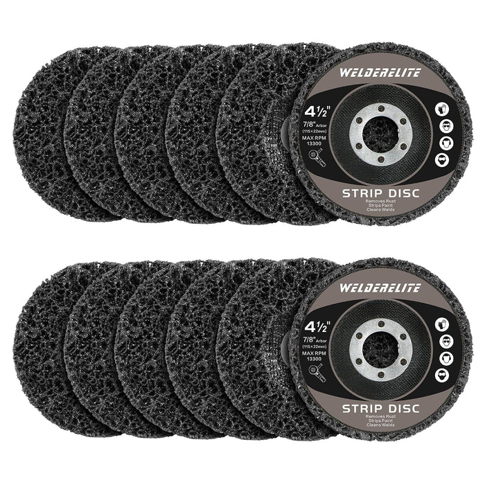12-Pack 4-1/2" Paint Stripper Discs for Angle Grinder, Rust & Paint Removal Wheels for Metal and Wood – Black