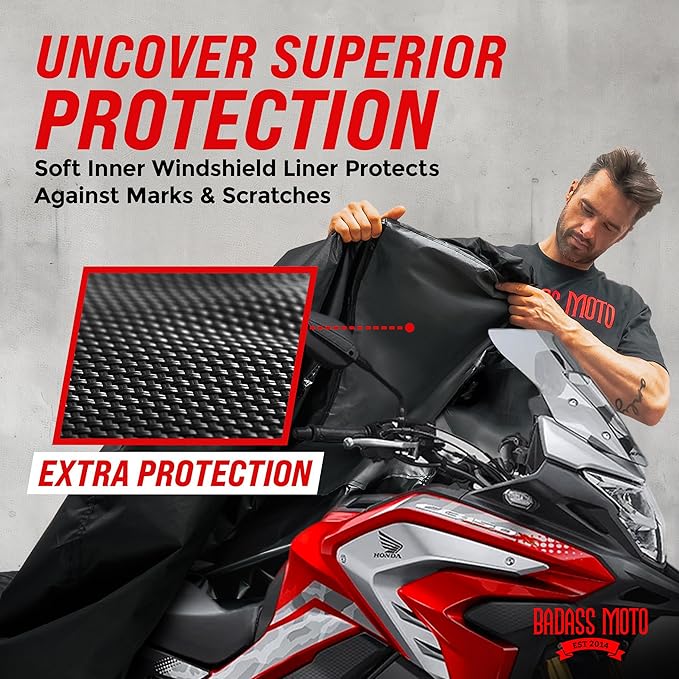 Badass Moto Ultimate Large Adventure Motorcycle Cover Waterproof Outdoor