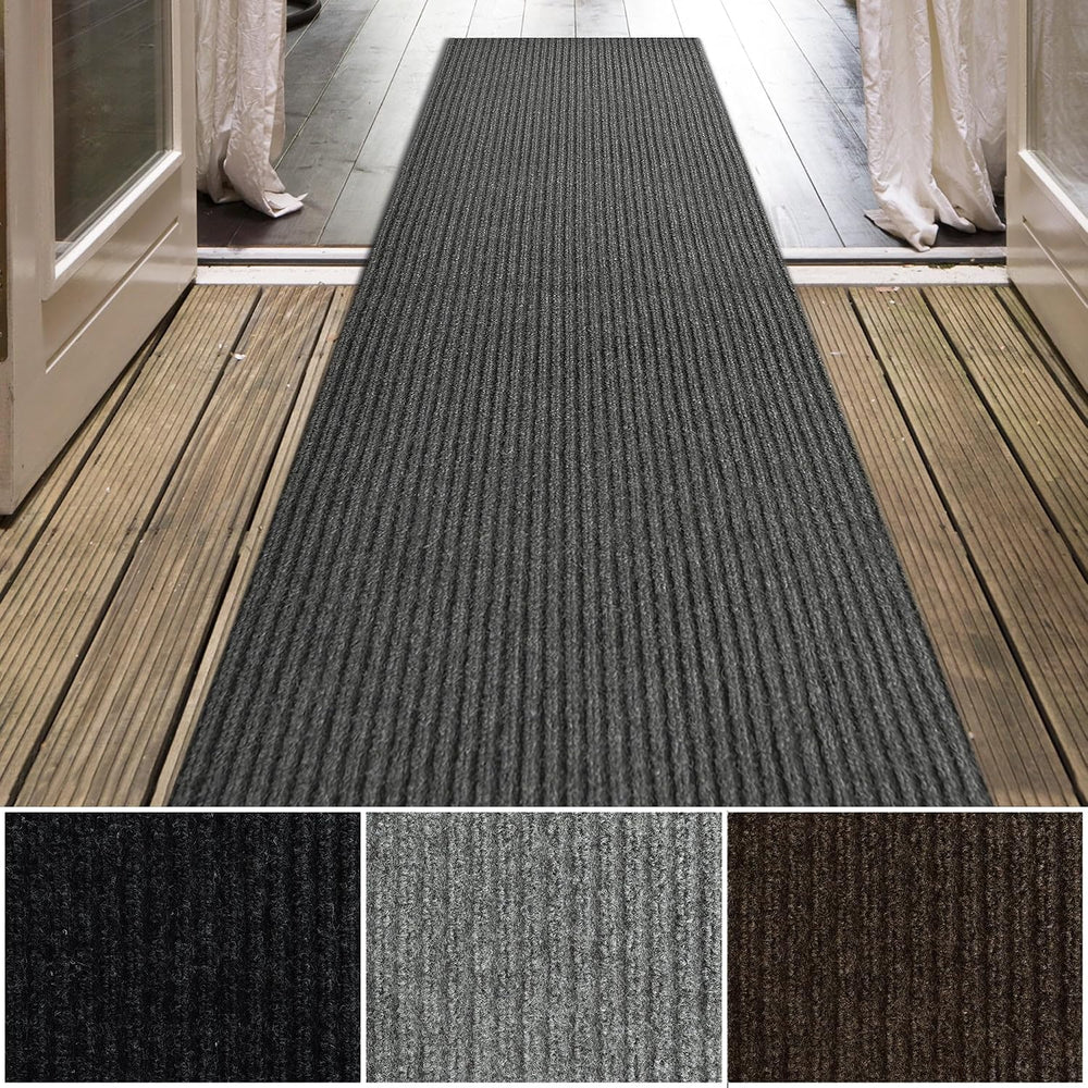 iCustomRug Spartan Weather Warrior Indoor/Outdoor Utility Ribbed Carpet Runner