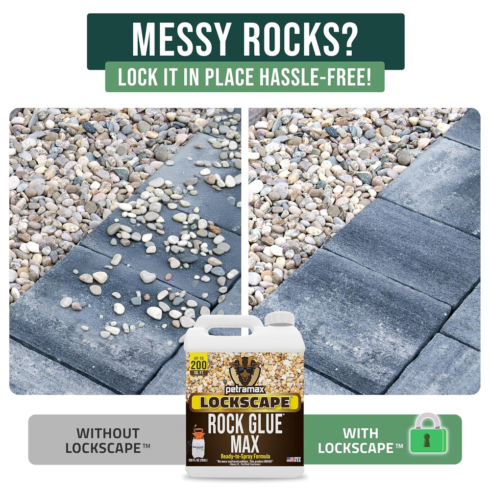 PetraMax Lockscape Ready to Use Rock Glue for Landscaping 4 Gallon USA-Made