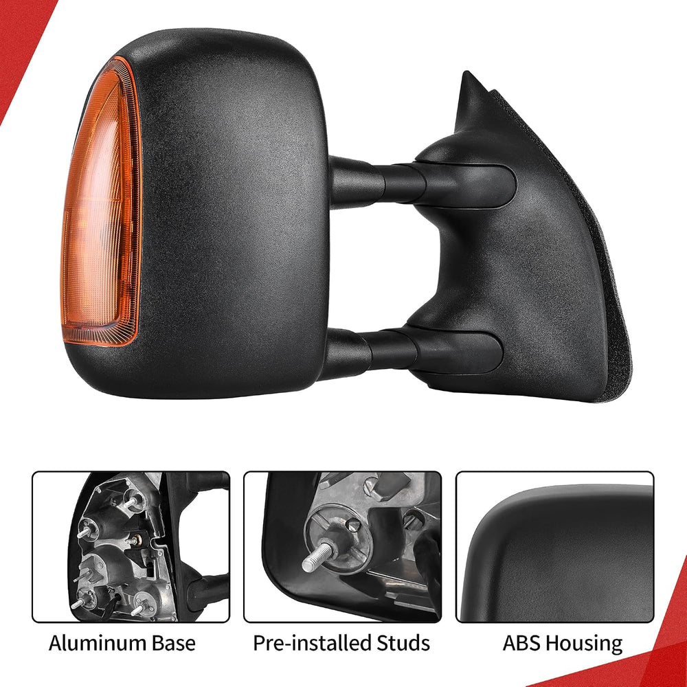 YITAMOTOR Right Side Towing Mirror Compatible with 1999-2007 F250 F350 F450 F...