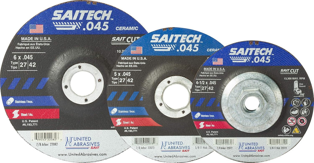 United Abrasives-SAIT 22082 Saitech™ High Performance Cut-Off Wheels (Type 27...