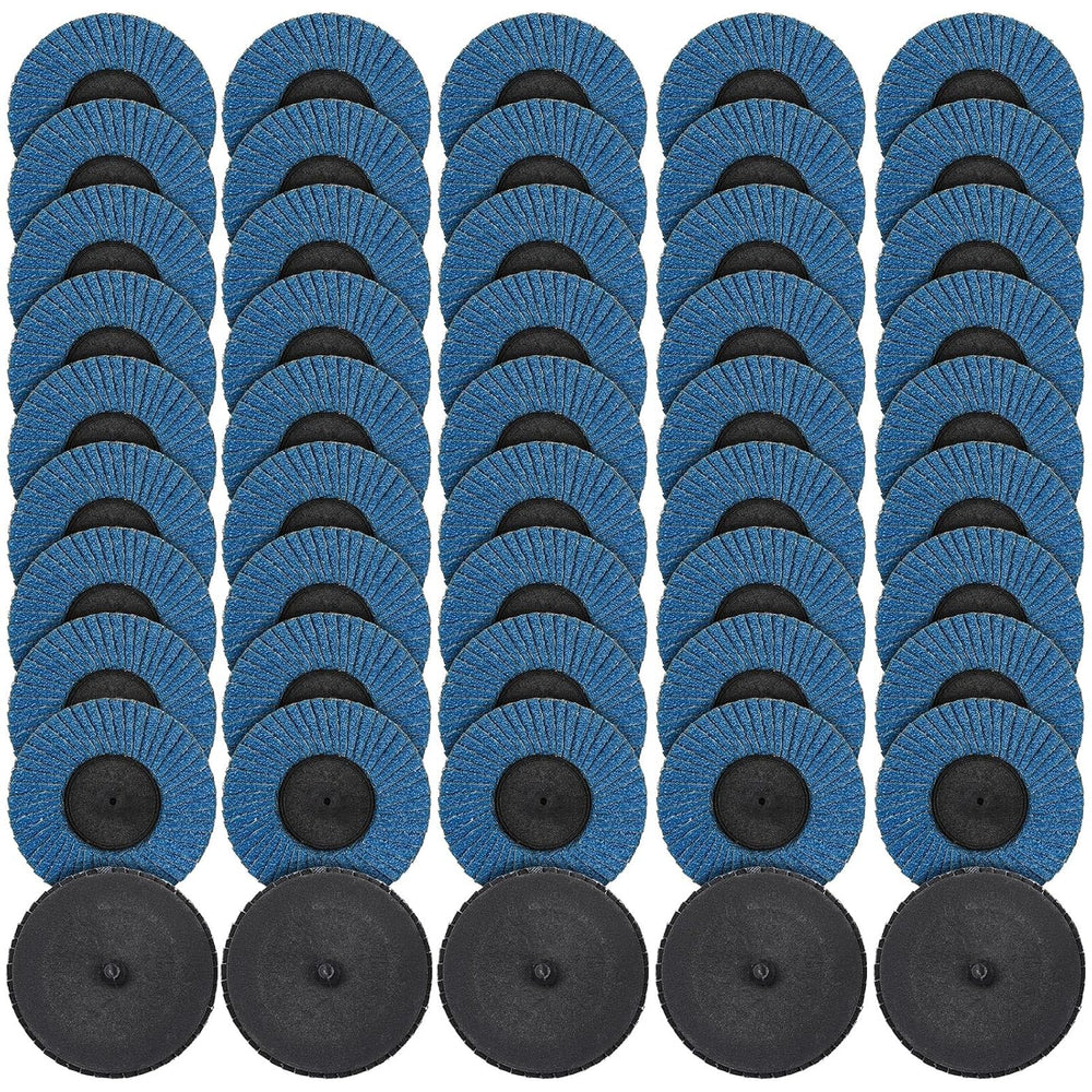 50 Pcs 3 Inch Flap Discs 60 Grit T27 Flap Sanding Disc High Density Zirconia ...