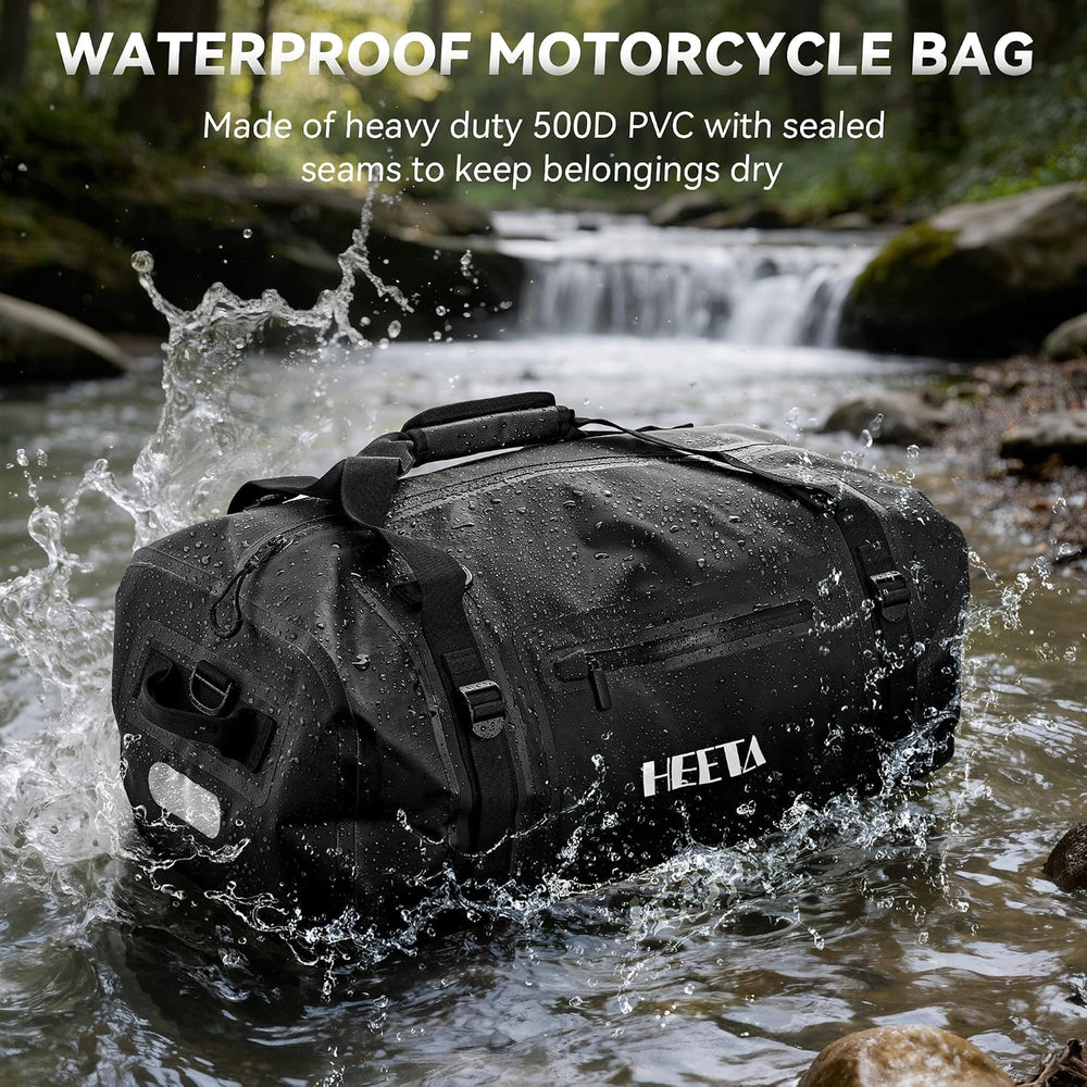 HEETA Waterproof Motorcycle Dry Bag, Waterproof Duffel Luggage Travel Bags wi...