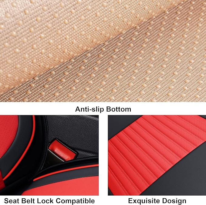 LINGVIDO Car Seat Covers, Breathable and Waterproof Faux Leather Automotive
