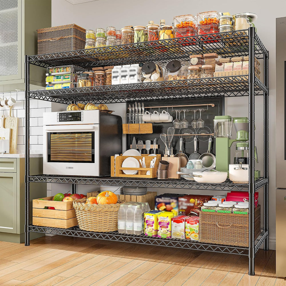 REIBII 4-Tier 2560LBS Heavy Duty Shelving,55.5"W Adjustable Storage Shelves