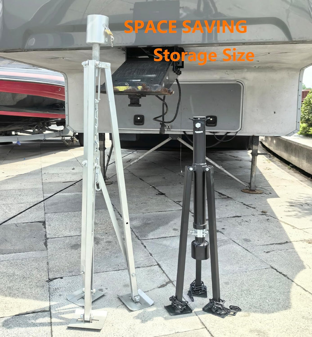 King Pin Tripod Stabilizer Jack for 5th Wheel Trailer Rv, (Allow Drill Adjust...