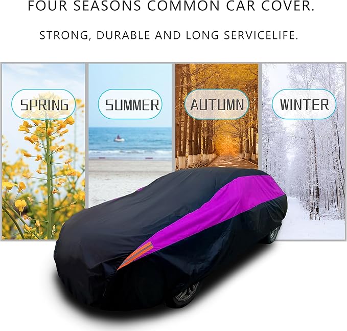 MORNYRAY Waterproof Car Cover All Weather Snowproof UV Protection Windproof