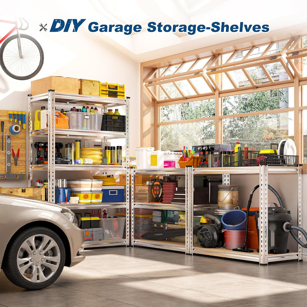 REIBII Storage Shelves 2020LBS Garage Shelving Heavy Duty Metal Shelving Adju...