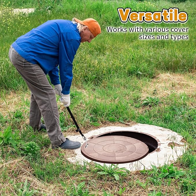 Manhole Hook Tool, Portable Versatile Hook (2 Pcs)