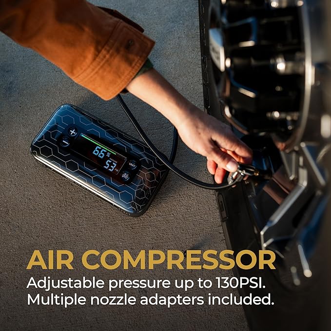 HALO Bolt Air+ 1750 Portable Car Battery Jump Starter | 130 PSI Air Compressor