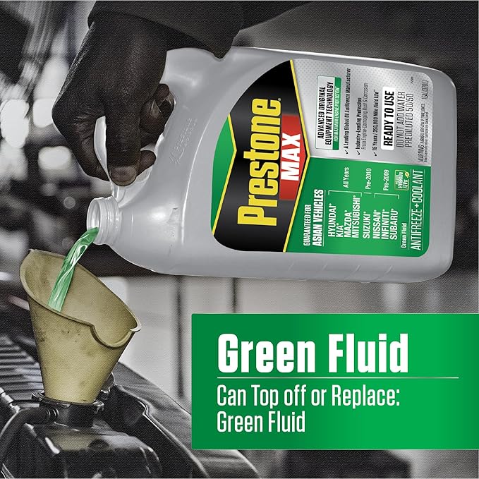 Prestone AF6610 MAX Asian Vehicles Anti-Freeze and Coolant, 1 Gallon (Pack of 6)