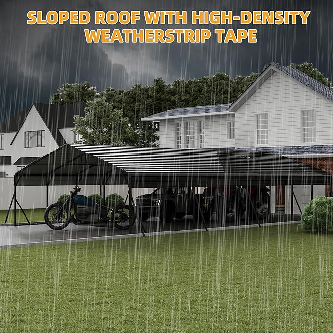 20' x 40' x 8.5' Heavy Duty Metal Carport