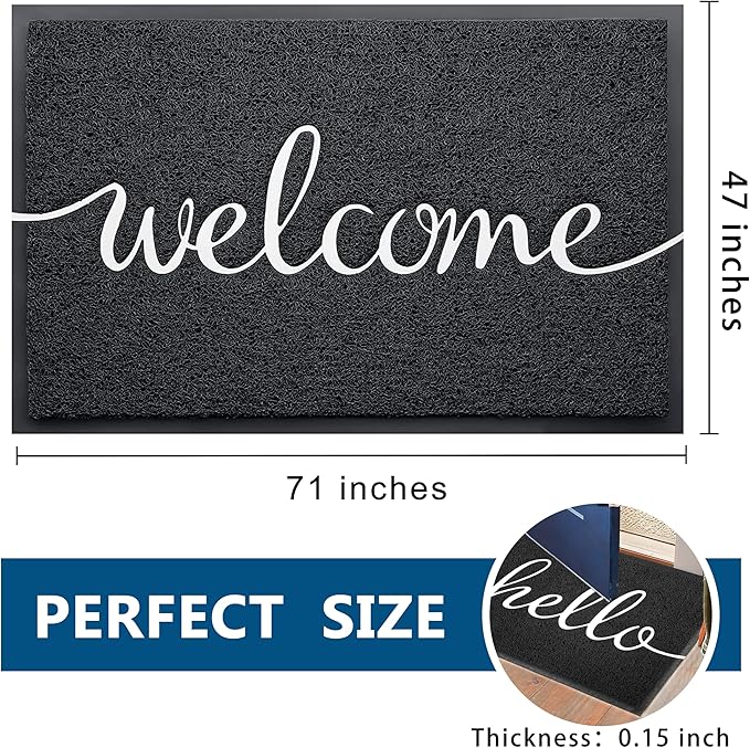 EARTHALL Funny Welcome Mats Outside/Inside 71"x47", Front Door Mat ...