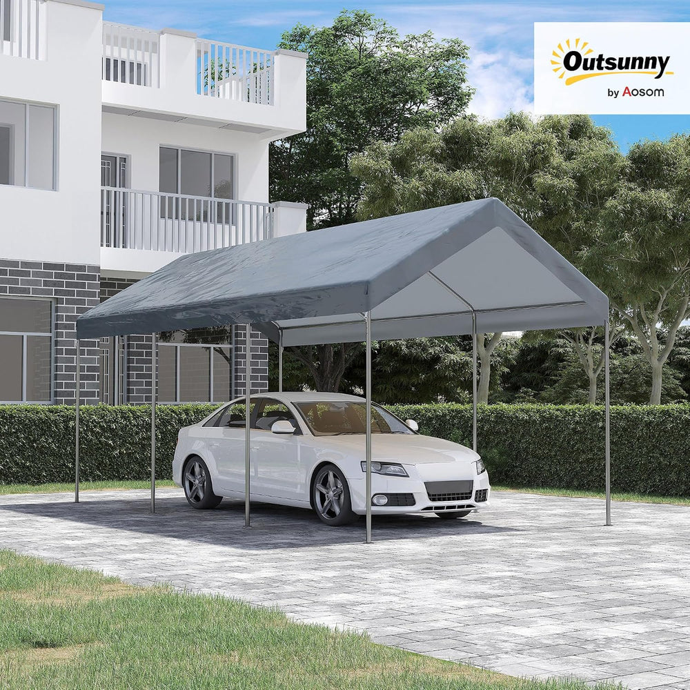 Outsunny 10' x 20' Party Tent and Carport, Height Adjustable Portable...
