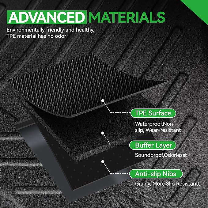 Cargo Liners & Backrest Mat for 2025 2026 Chevy Equinox Fuel/2025 GMC Ter...