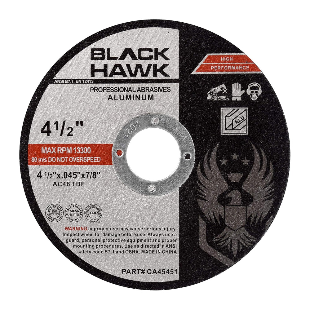 BHA 4-1/2 Cut Off Wheels for Aluminum, Non Loading, Angle Grinder - 25 Pack