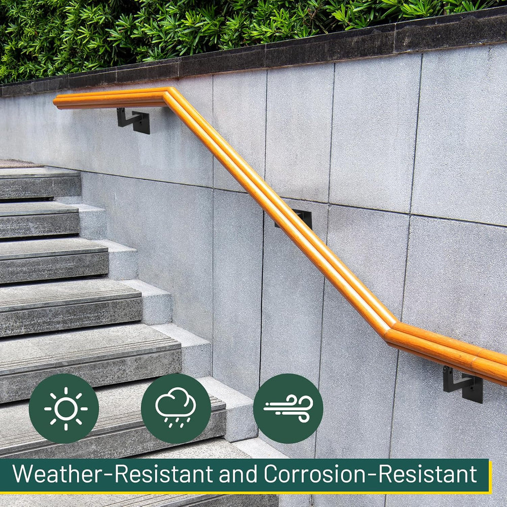3TO Handrail Bracket- 5 Pack SS304 Adjustable Handrail Brackets L-Shape Heavy...