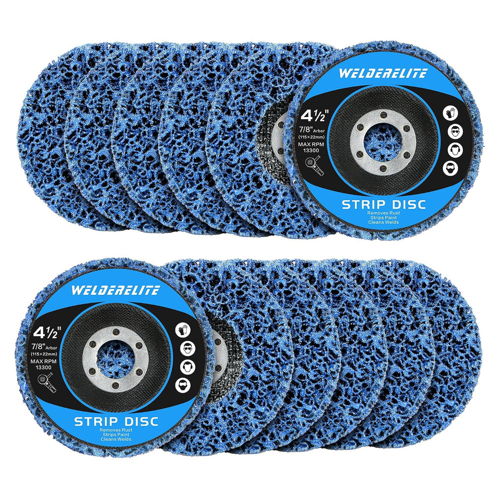 12-Pack Blue Stripping Discs for Angle Grinder 4-1/2" x 7/8" – Rust...