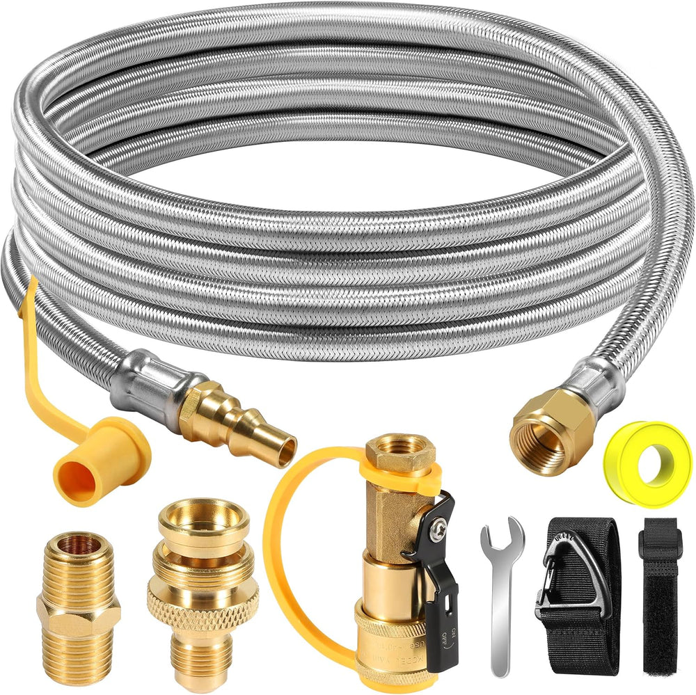 12FT rv quick connect propane hose,propane line with quick disconnect grill
