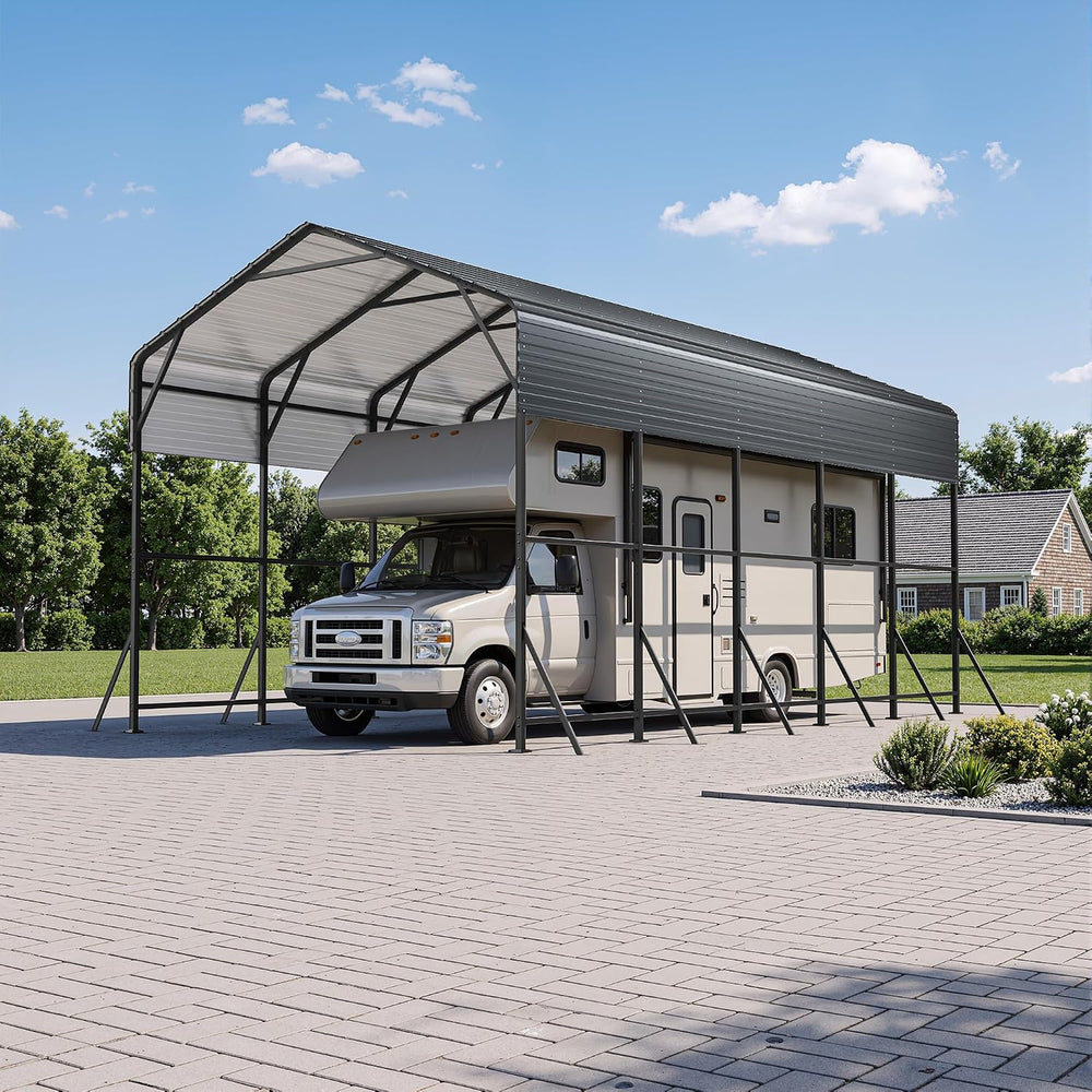 AirWire 14x25x13 FT RV Heavy Duty Metal Carport Canopy