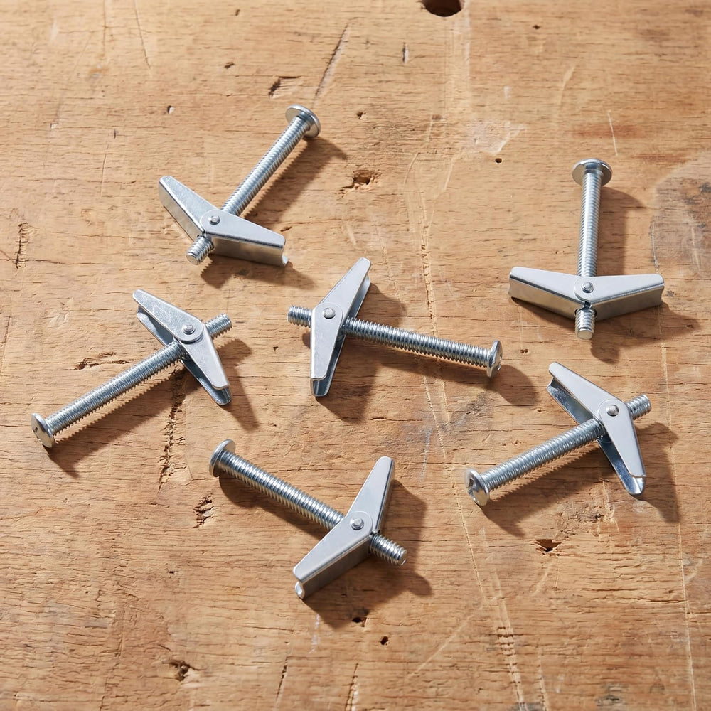 100-Pack 1/4" x 3" Toggle Bolts, Heavy Duty Spring Toggle Anchors f...