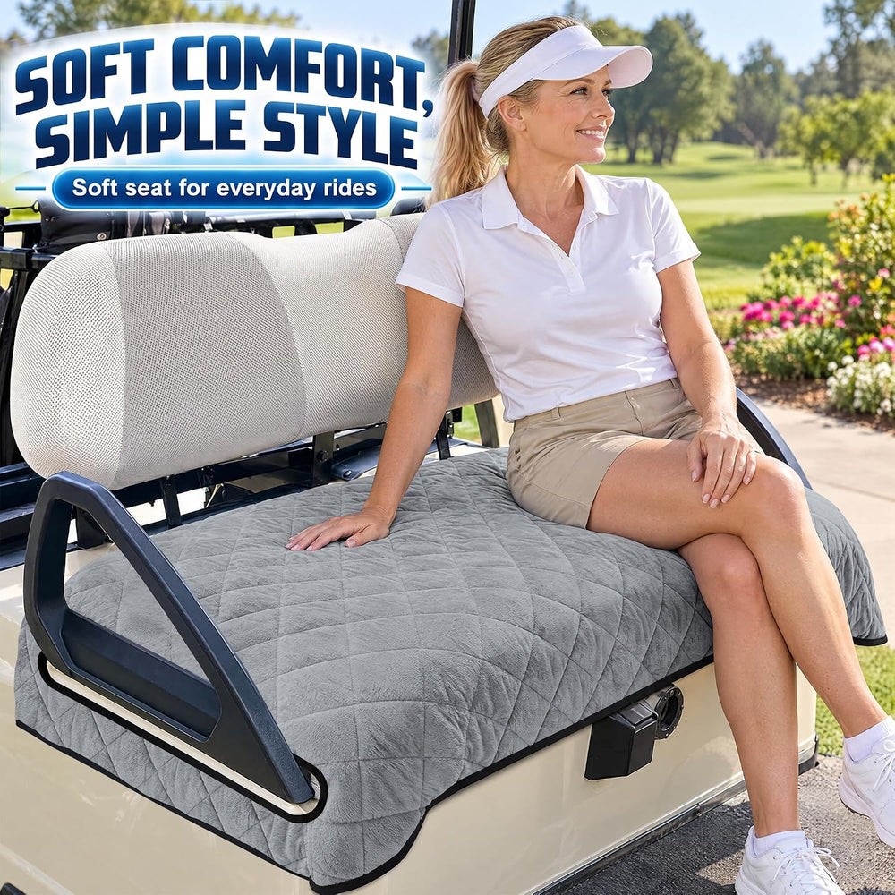 YOKYHOM Golf Cart Seat Covers, Thickened Short Plush Seat Towel Blanket with ...