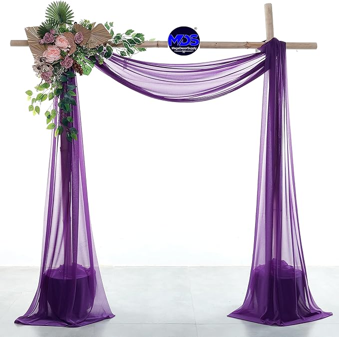 MDS Halloween Chiffon Draping Fabric - 2 Panel, 30" Wide x 30ft Long - S...