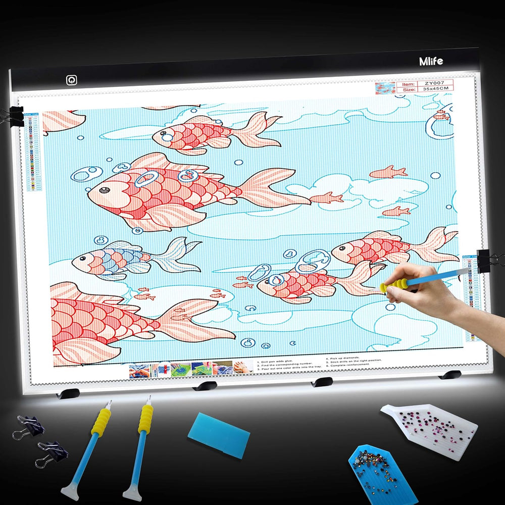 Mlife A2 Light Box Kit for Diamond Painting, Adjustable Brightness Diamond Li...