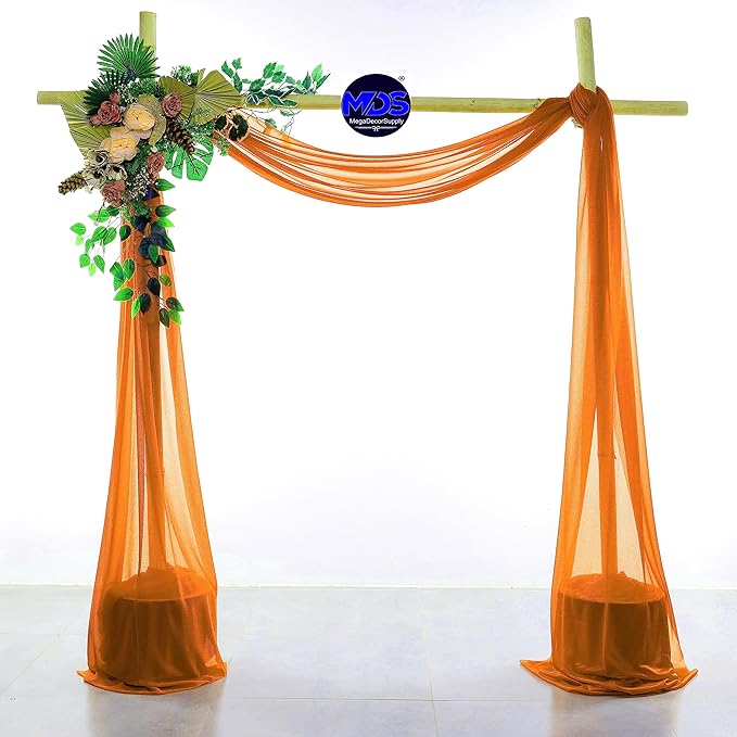 MDS Halloween Chiffon Draping Fabric - 2 Panel, 30" Wide x 40ft Long - S...