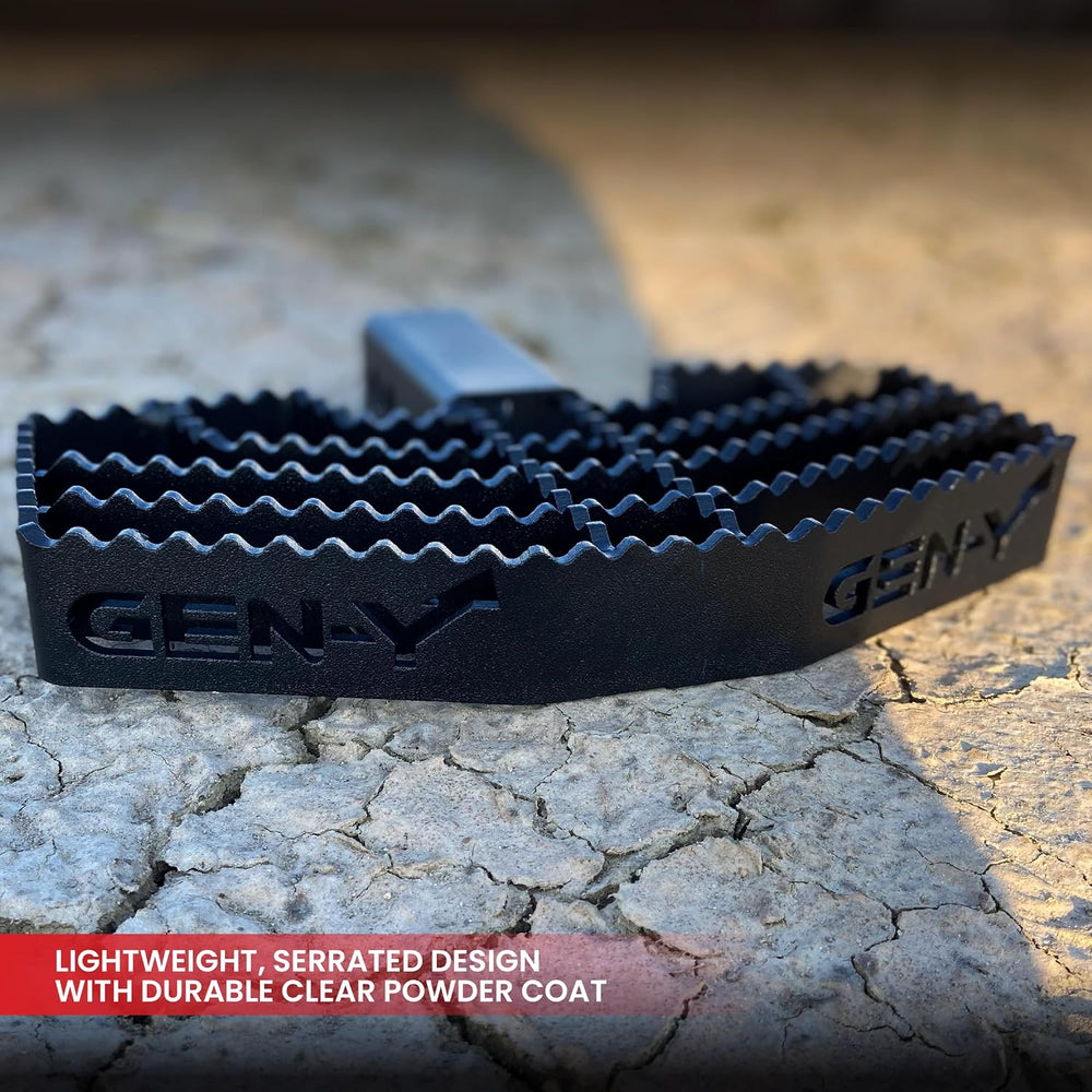 GEN-Y Hitch Serrated Hitch Step, Black, Fits 2-Inch Receiver | 400 LB Capacit...
