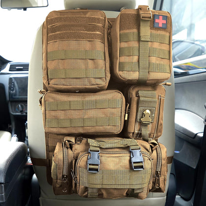 Universal Tactical Seat Back Organizer Vehicle Molle Panel Organizer Storage