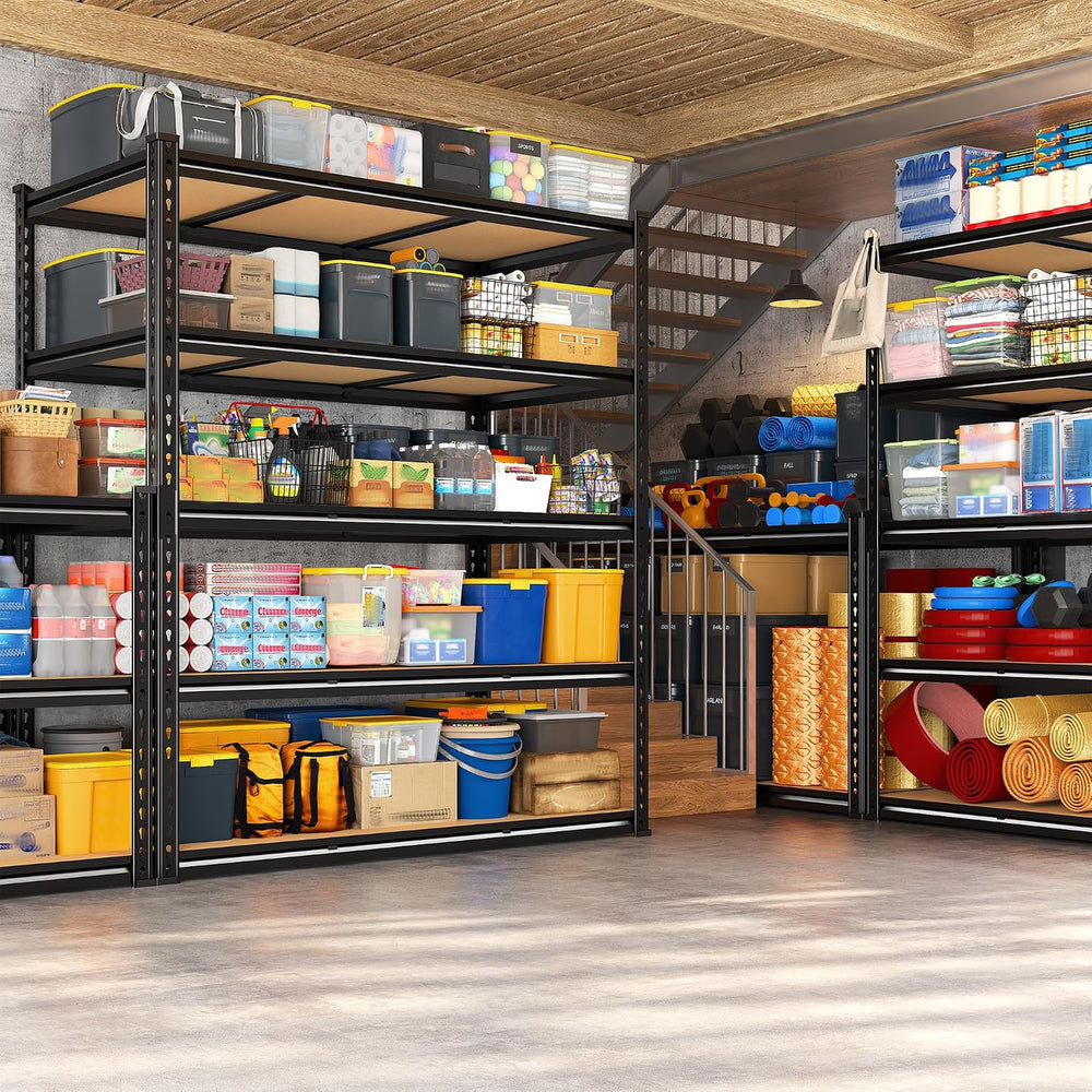 REIBII 48" W Garage Shelving for Warehouse, 3080LBS Heavy Duty Shelving