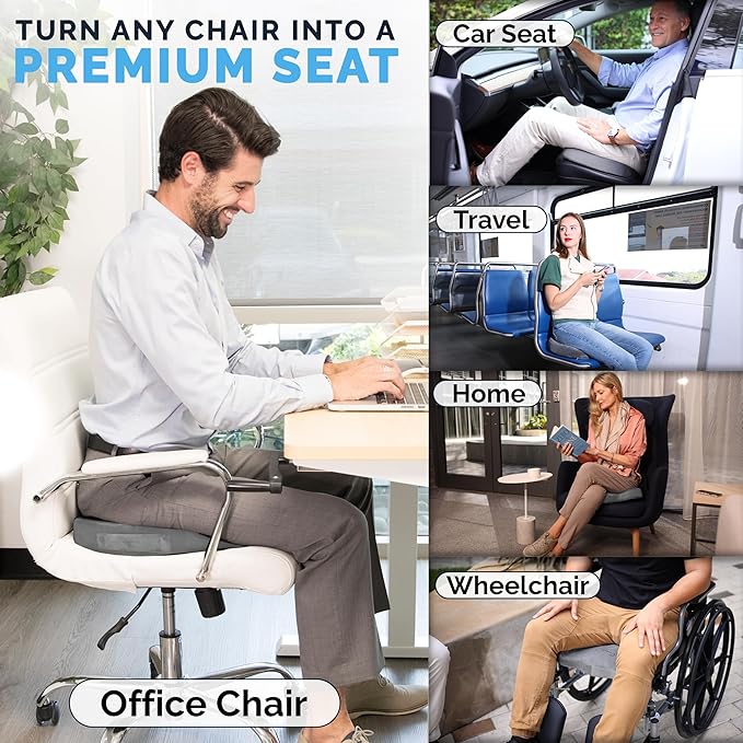 ComfiLife Premium Gel & Memory Foam Seat Cushion – Doctor Recommended Office