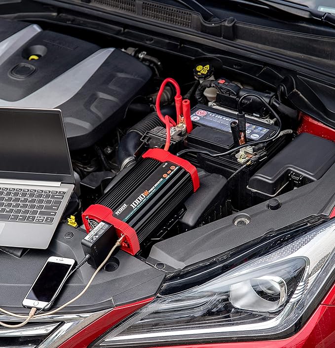 1000W Car Power Inverter, DC 12V to AC 110V Car Inverter