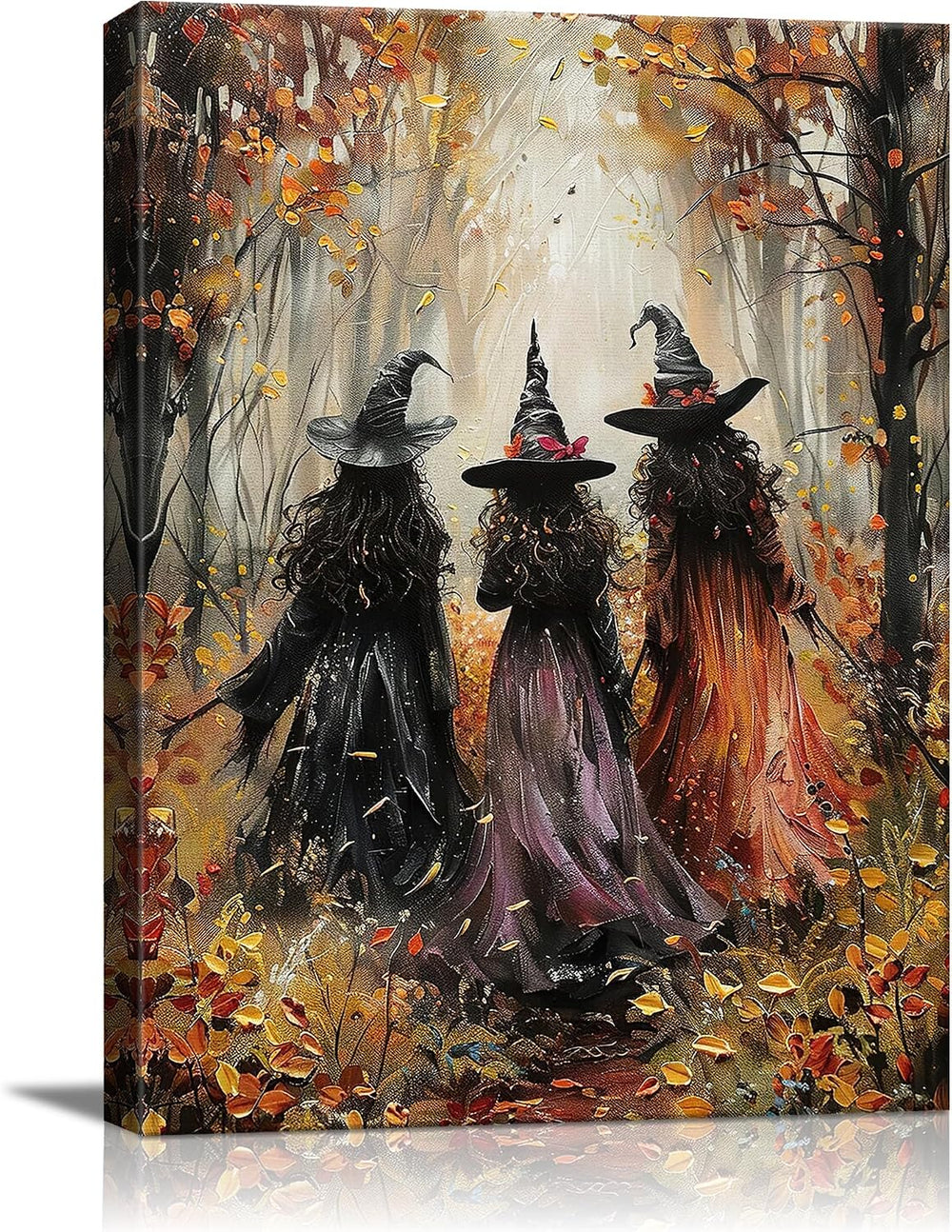 karani Halloween Canvas Wall Art, Vintage Three Witches Halloween Pictures