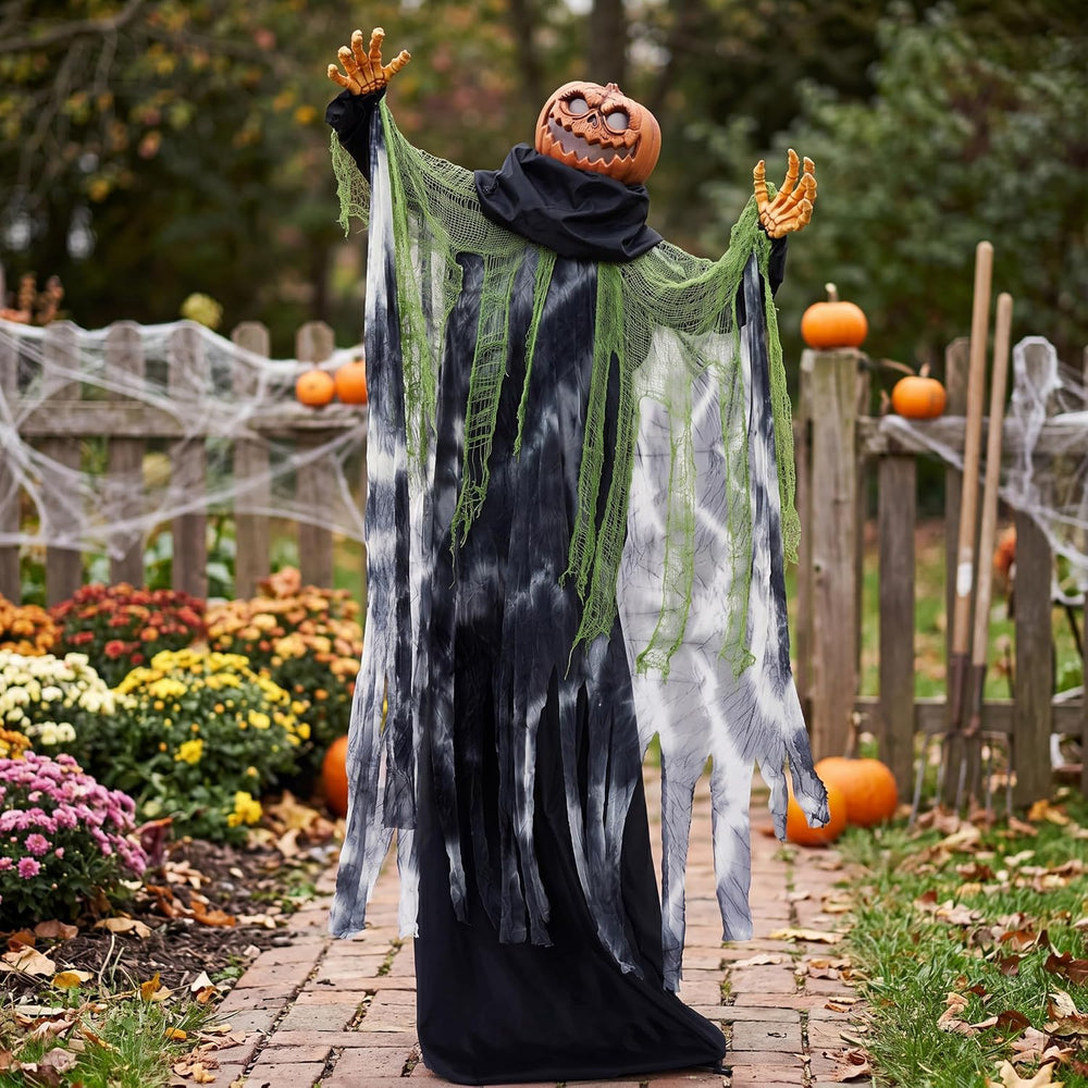 JOYIN Halloween Decorations Outdoor Life Size Animatronics Ghost Pumpkin Deco...