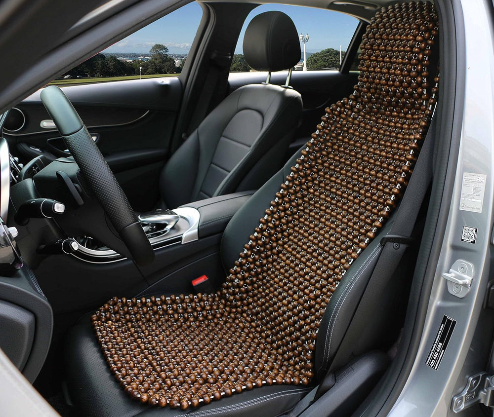 Natural Wood Beaded Seat Cover Massaging Cooling Cushion for Car Truck. Keeps...
