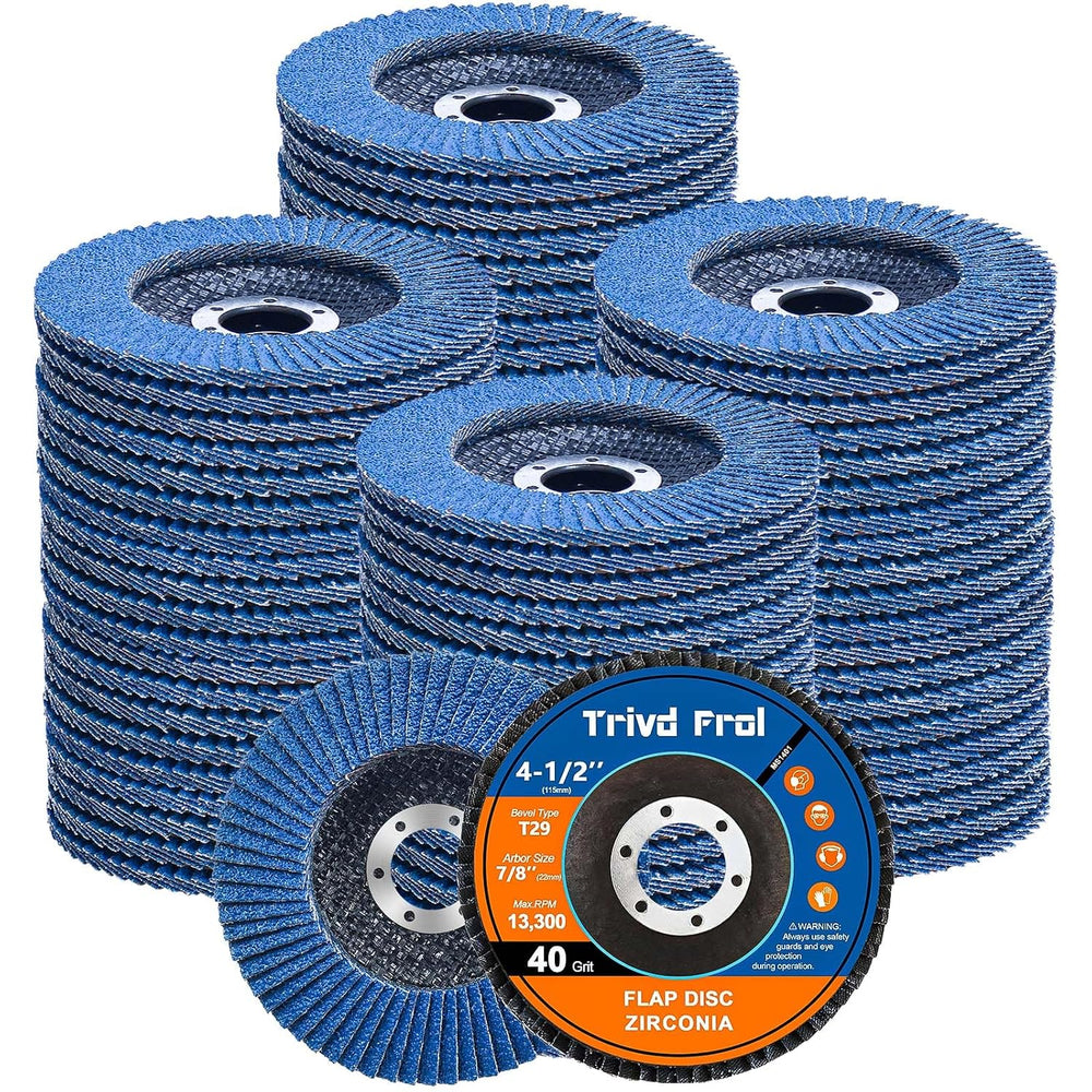 Flap Discs 4 1/2" for Angle Grinder - Trivd Frol 80 Pack 4 1/2 Flap Disc...