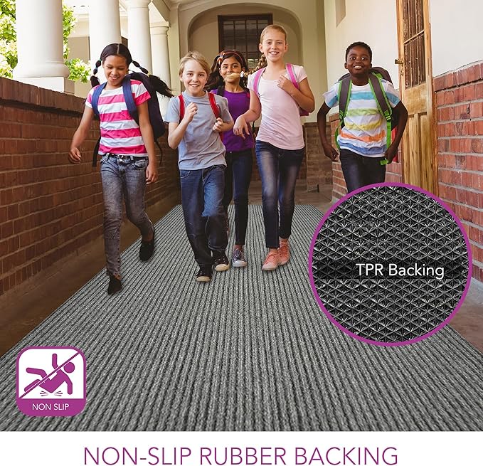 iCustomRug Spartan Weather Warrior Indoor/Outdoor Utility Ribbed Carpet Runner