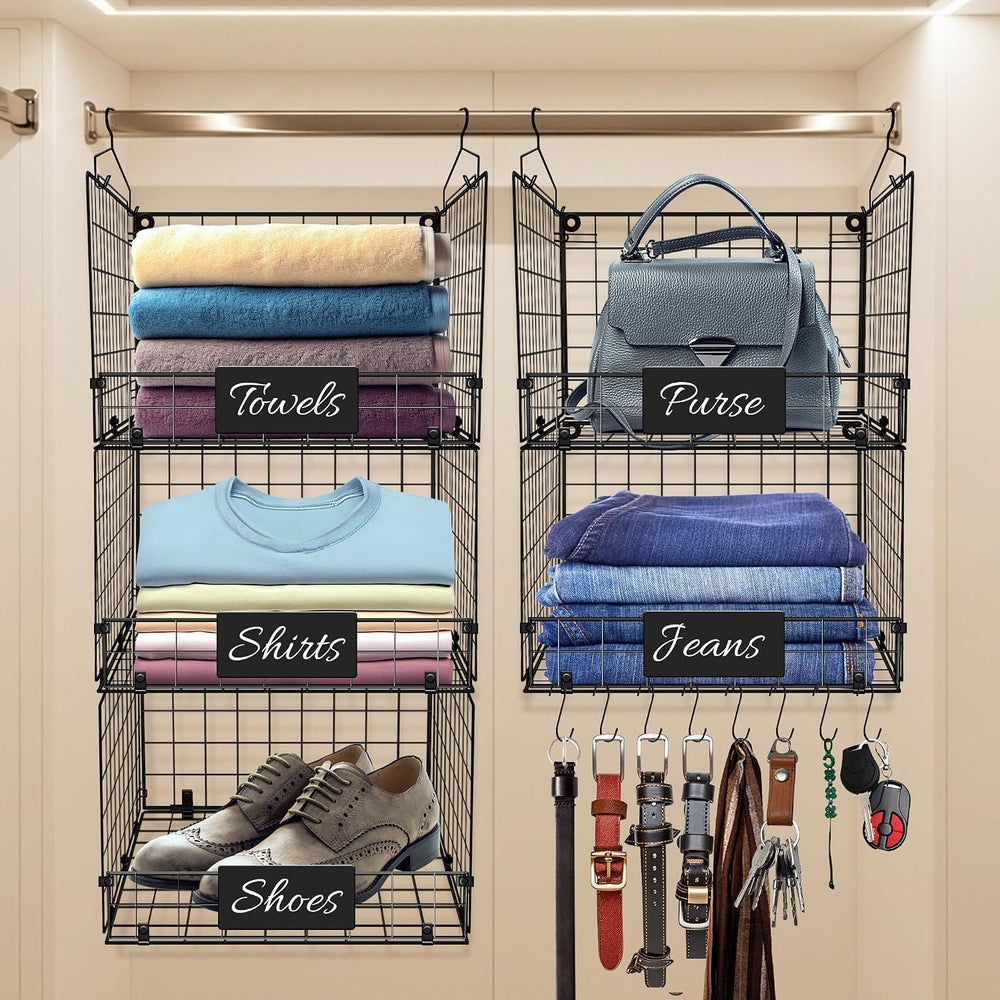 DECOLURE 5-Tier Adjustable Hanging Closet Organizer – Maximize Hanging Storag...