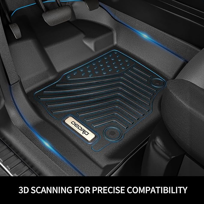 OEDRO Floor Mats Fit for Toyota Camry 2011-2007, Custom Fit Front & 2nd Row