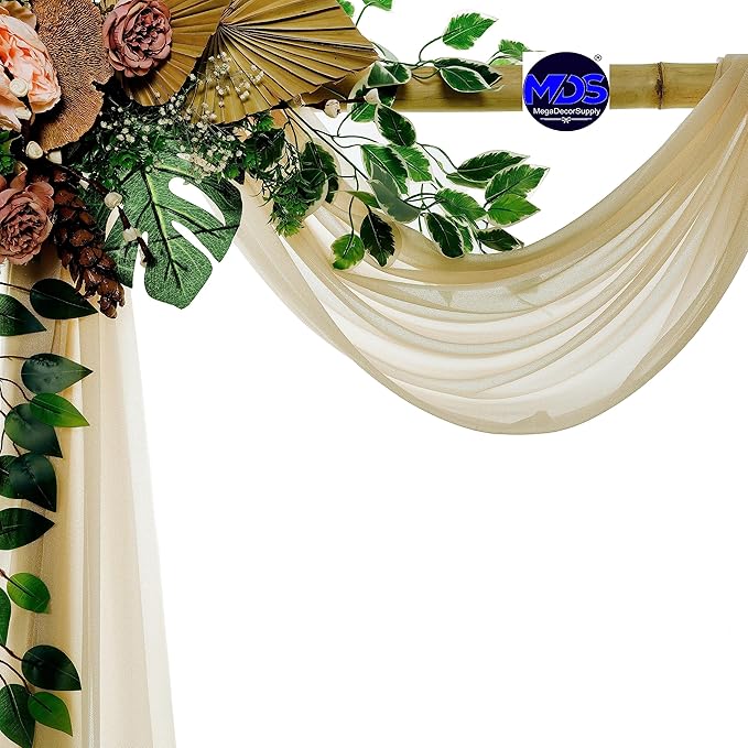MDS Halloween Chiffon Draping Fabric - 2 Panel, 30" Wide x 40ft Long - S...