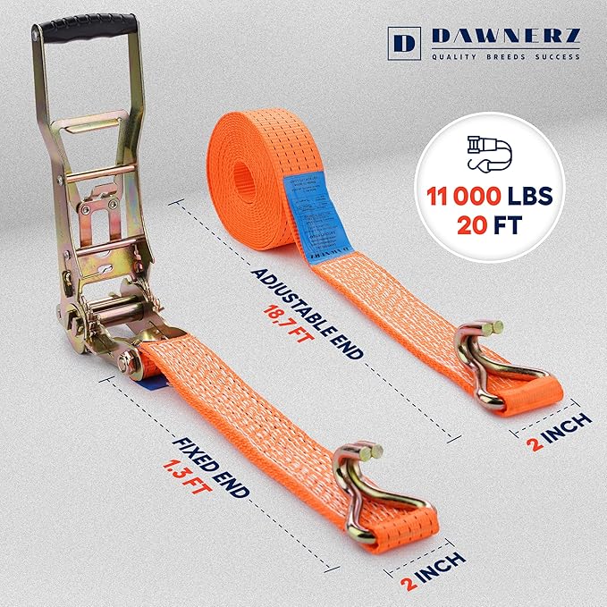 Tie Downs Ratchet Straps 2 inch X 20 ft