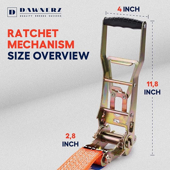 Tie Downs Ratchet Straps 2 inch X 20 ft