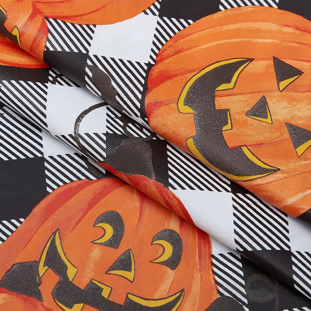 Newbridge Halloween Jack O’ Lantern 60x120 Inch Rectangle Vinyl Tablecloth